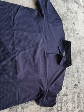 Charles Tyrwhitt Navy Crewneck Polo with Branded Care Tag. New Without Tag.